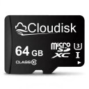 Pamäťová karta Cloudisk Micro SD 64 GB MicroSDXC Class 10 U3 Čierna Na ukladanie fotografií videí hudby a dokumentov aj prenos dát 1