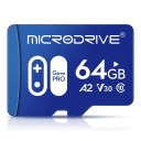 Pamäťová karta Microdrive Micro SD 64 GB Vysokorýchlostná A2 V30 Trieda 10 Game PRO 1,5 x 1,1 cm Modrá Na hry videá fotky a dáta 1