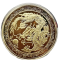 Pamětní mince s čínským drakem 4 cm Sběratelská mince s drakem čínského zvěrokruhu Malovaná pozlacená čínská mince s drakem Kovová mince pro rok Draka v průhledném krytu 4
