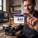Paměťová karta CompactFlash CF 64 GB 4,2 x 3,6 cm Bílomodrá Pro digitální fotoaparát Na fotografie a data Do zařízení se slotem CF 4