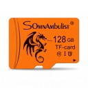 Paměťová karta Micro SD TF SomnAmbulist Vysokorychlostní 128 GB Class 10 U1 UHS-I 1,5 x 1,1 cm Epoxidová pryskyřice Oranžová Do mobilu 1