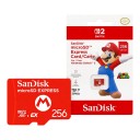Paměťová karta SanDisk microSD Express 256 GB Pro Nintendo Switch 2 Čtení až 880 MB/s microSDXC Červená S motivem Mario Na hry a data 3