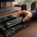 Pamięć RAM DDR4 8 GB 2666 MHz z obsługą XMP 2.0 i pasywnym chłodzeniem w czarnym kolorze do komputerów stacjonarnych do gier i pracy biurowej 3
