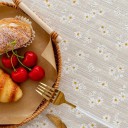 Pamut asztalterítő 90 x 90 cm Négyzet alakú asztalterítő virágmintával Több színváltozat Az étkezőasztal díszítése Otthoni konyhai felszerelés 7