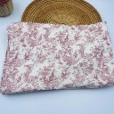 Pamut muszlin takaró babáknak 85x65 cm Baba törölköző Swaddle Retro vidéki motívum piros színben 2