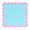 Pamut terítő 45,7 x 45,7 cm 100% pamut Nagy négyzet hullámos szegéllyel Két színű dekoratív asztalterítő 1