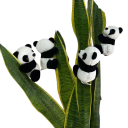Panda de peluche de 9 cm, mini panda abrazable, pequeña figura suave con patas entrelazadas, decoración, regalo, compañero tierno, lindo juguete 2