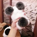 Panda szőrös tok Samsung S7, S7 edge J1337 telefonokhoz 2