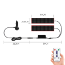 Panel de píxeles LED 2 en 1 Ojo del diablo 60 x 16,6 cm Luz de coche autoadhesiva con mando a distancia 12-24 V Cable de encendedor de 260 cm 2