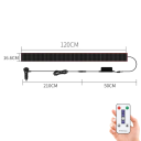 Panel LED ojo de diablo 120 x 16,6 cm Barra de luz de píxeles con control remoto 12 V Para conexión de encendedor de coche Cable de 260 cm 2