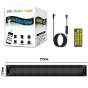 Panel matrycy LED 16 x 96 pikseli 12 x 60 cm USB 450 cm z przełącznikiem Pilot zdalnego sterowania Aplikacja Mobilny wyświetlacz LED Programowalny 2