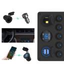 Panel Multifuncional 12V-24V con Doble Toma USB, Voltímetro, Toma de 12V y 5 Interruptores LED con Protección contra Sobrecarga 3