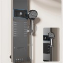 Panel prysznicowy ścienny o wysokości 900–1054 mm z okrągłą głowicą prysznicową i ręcznym prysznicem oraz multifunkcyjnym wyświetlaczem LED 3