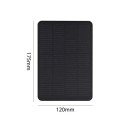 Panel solar monocristalino de 10 W y 5 V, 17,5 x 12 cm, IP65, soporte de 360°, cargador Micro USB y tipo C para cámara, iluminación 4
