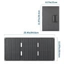 Panel solar plegable de 60 W con salidas USB-C, USB y DC 64,6 x 30,4 cm desplegado Cargador portátil con ojales para colgar Gris Para acampar 2