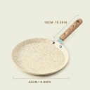Pánev na palačinky a omelety s trojvrstvým dnem a nízkým okrajem o průměru 22 cm v krémovém provedení pro indukci plyn i sklokeramiku 2