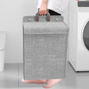 Panier à linge mural pliable 43 x 36 x 12 cm, gain de place, en plastique, design pliable, pour salle de bain, chambre à coucher, rangement 5
