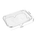 Panier de grillage 19,3 x 13,5 x 4,6 cm Acier inoxydable Panier BBQ rectangulaire pour griller des légumes, de la viande ou du poisson Accessoire 4