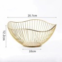 Panier de rangement en fil métallique 26,7 x 12,2 x 10 cm Panier pratique pour la maison Organiseur de cuisine pour collations, fruits et petits objets 3