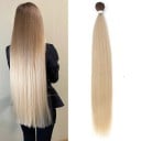 Paniers de cheveux synthétiques 70 cm cheveux droits pour extensions de cheveux résistant à la chaleur jusqu'à 150 °C pour le coiffage et la mise 10