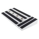 Panneau de pédales de guitare 50 x 25,2 x 6 cm Grand boîtier robuste en PE pour pédales d'effet avec bande auto-adhésive et tournevis Panneau 8