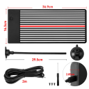 Pannello LED di controllo 16 x 37 cm per rilevare le ammaccature della carrozzeria con batteria e ricarica USB Supporto con ventosa Lavori 2