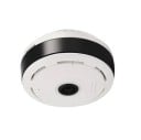Panoramatická WiFi kamera 1080P Full HD s 360° záběrem a efektem rybího oka nočním viděním a držákem na strop i stěnu bílá 1