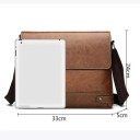 Pánska aktovka z umelej kože 33×24×5 cm Crossbody taška cez rameno Elegantná kancelárska taška Designová bostonská taška na dochádzanie 4