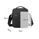 Pánska crossbody taška 25×21×10 cm Ležérna oxfordská taška cez rameno Mini bočná taška na telefón Malá taška so zipsom z nylonu a polyesteru 3