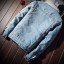 Pánská džínová bunda s kožíškem J2052 2