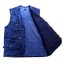 Pánská džínová vesta s kapsami - Tmavě modrá 1