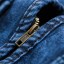 Pánská džínová vesta s kapsami - Tmavě modrá 3