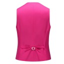 Pánska elegantná vesta na gombíky s kapsami a vreckom na prsiach Jednobarevná spoločenská vesta Rôzne farby Formálny štýl Polyester 2