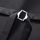 Pánska elegantná vesta s retiazkou a vreckami Jednobarevná vesta s golierom na gombíky Formálna spoločenská vesta POLYESTER SPANDEX 10