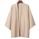 Pánska kimono košeľa Jednofarebné prevedenie Polyester Ľahký voľný strih pre mestský štýl a každodenné nosenie 12