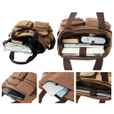 Pánska plátená crossbody taška 35×30×10,5 cm Vintage aktovka cez rameno Unisex pracovná taška na cesty Vysokoškolská taška na notebook 3