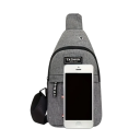 Pánská plátěná crossbody taška na hrudník 17x32x5 cm Voděodolná taška přes rameno na sport Cestování Turistiku Kempování 6