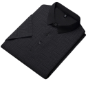 Pánská polokošile s krátkým rukávem Jednobarevná Jednoduché vzorování Límeček Knoflíky Polyester Klasický střih 8