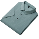 Pánska polokošile s krátkym rukávom Jednofarebná Jednoduché vzorovanie Límeček Gombíky Polyester Klasický strih 1