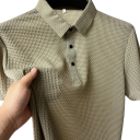 Pánska polokošile s krátkym rukávom Jednofarebná Límeček Zapínanie na gombíky Polyester Klasický strih 8