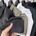 Pánska polokošile s krátkym rukávom Jednofarebná Límeček Zapínanie na gombíky Polyester Klasický strih 3