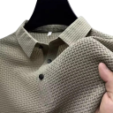 Pánska polokošile s krátkym rukávom Jednofarebná Límeček Zapínanie na gombíky Polyester Klasický strih 4