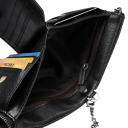 Pánska rozkládacia peňaženka s RFID 12 x 10 x 3 cm Retiazka Kapsy na zips Umelá koža Bezpečná ochrana kariet 4