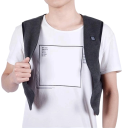 Pánska vyhrievaná vesta s ohrevom chrbta 3 teplotné režimy polyester čierna pre zimné nosenie, prácu vonku a outdoorové aktivity 2
