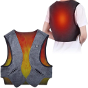 Pánska vyhrievaná vesta s ohrevom chrbta 3 teplotné režimy polyester čierna pre zimné nosenie, prácu vonku a outdoorové aktivity 3