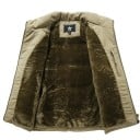 Pánska zateplená vesta s kožíškom vo vnútri a kapsami s golierikom na zips polyester elastan pre turistiku, rybárčenie a prácu vonku 6