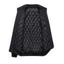 Pánska zimná bunda s kapucňou Zateplená bunda na zips s vreckami Prešívaná pánska bunda do chladného počasia Teplá zimná bunda polyester 8