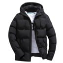 Pánska zimná bunda Vetruodolné zimné prevedenie Zapínanie na zips Polyester Kapucňa Praktické vrecká Teplé každodenné nosenie Moderná zimná 3