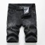 Pánske čierne džínsové kraťasy 15