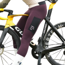 Pánské cyklistické kalhoty s laclem dlouhé provedení nylon elastan tmavě fialová ergonomický střih pro jízdu na kole 2